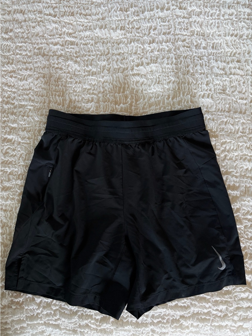 Nike yoga dri-fit Men’s Black Athletic Shorts with Elastic Waist